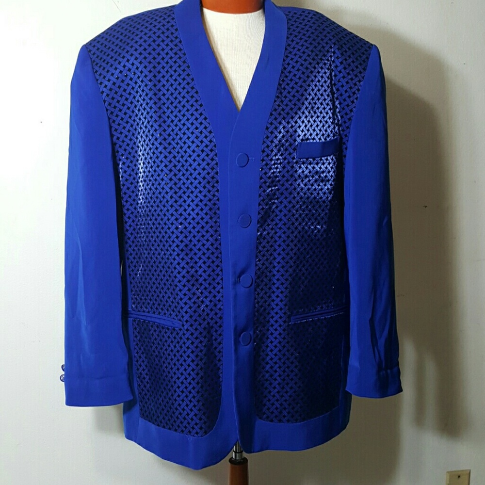 PRONTI Men's XL Blue High Fashion Sports Coat